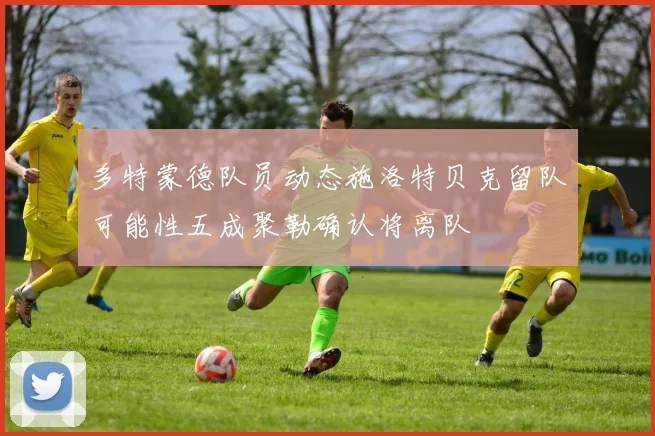 多特蒙德队员动态施洛特贝克留队可能性五成聚勒确认将离队